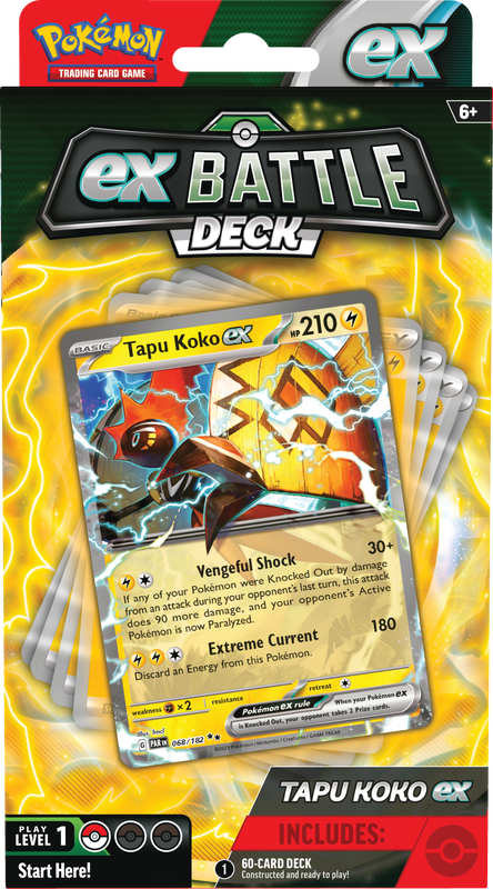 POKEMON - BATTLE DECKS TAPU KOKO EX/IRON LEAVES EX