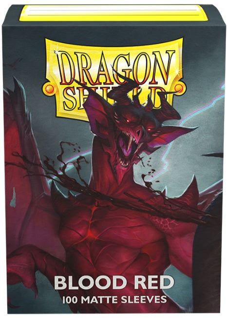 DRAGON SHIELD - SLEEVE - MATTE BLOOD RED (100 COUNT)