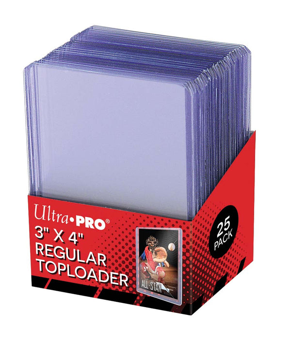 ULTRA PRO - REGULAR TOPLOADER  (3" x 4") (25 COUNT)