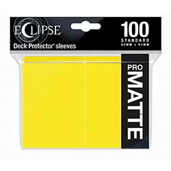 ULTRA PRO - SLEEVE - ECLIPSE DECK PROTECTOR MATTE (LEMON YELLOW) 100CT